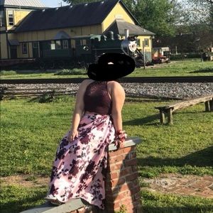 Two piece prom dress.